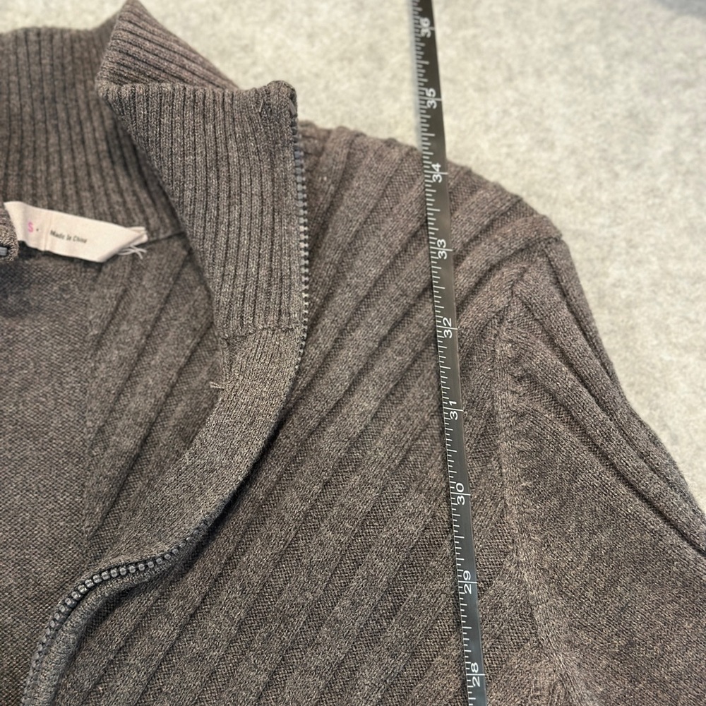 NWT Athleta Charcoal Zip-Neck Ribbed Mini Dress - Picture 9 of 10